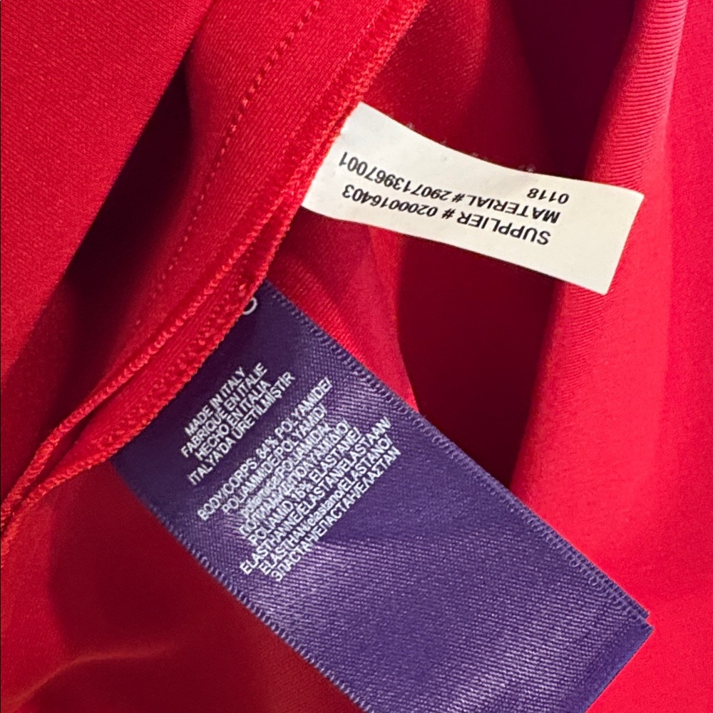 Ralph Lauren Collection Red Cross Front Off-the-Shoulder Cocktail Dress size 4 - Picture 9 of 13